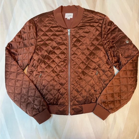 Cami NYC The Dierdre Quilted Silk Bomber Jacket - Picture 4 of 7